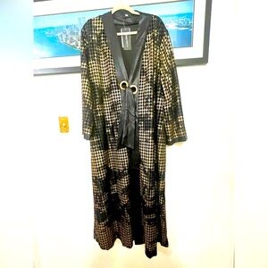 Gorgeous LAMARKINE design relax black and gold cardigan .